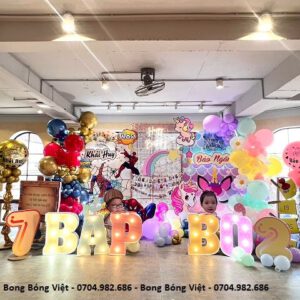 Background sinh nhật 3D luxury