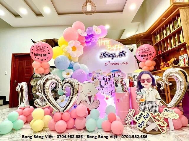Background sinh nhật cho bé gái