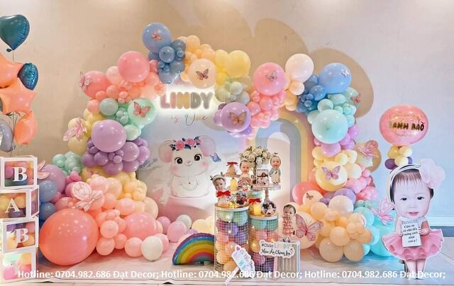 Trang trí sinh nhật bé gái