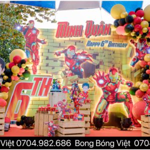 Trang trí chủ đề iron man