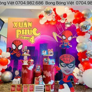 Trang trí sinh nhật chủ đề người nhện